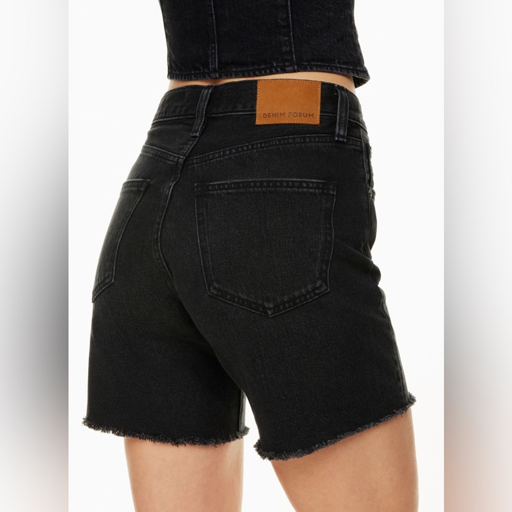 Denim Forum Black Jean Shorts
